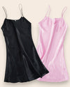 Camisón de Satén Sweet Dreams - Compra 1 y Llévate 2 Negra + Rosa Camisón