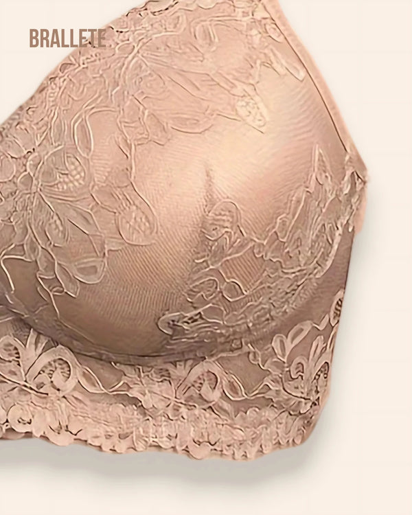 Brasier Bralette Push-Up Con Encaje Y Cierre Frontal Dondiego - Brallete Brasier Push-Up