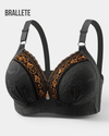 Brasier Bralette Push-Up sin Relleno Sin Varillas Negro Brasier Bralette