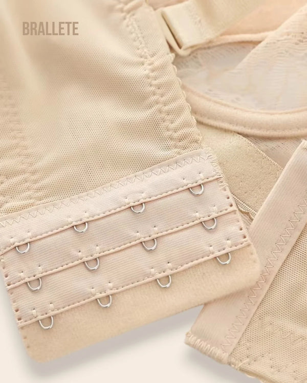 Brasier Bralette de Encaje con Varillas Flexibles y Soporte Alto - Brallete Brasier Bralette