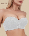 Brasier Push-Up con Tirantes Invisibles y Broche Frontal Compre 1 y Leve 2 Blanco + Negro Brasier Push-Up