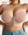 Brasier Balconette Push-Up Cierre Frontal Narcelina - Brallete Beige Brasier Balconette