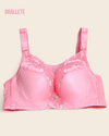 Brasier Push-Up Plus Size con Varillas Rosa Brasier Push-Up