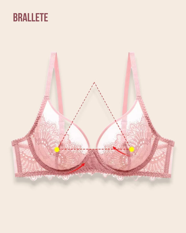 Conjunto Lencería Sin Relleno Margarita - Brallete Conjunto de Lencería