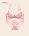 Conjunto Lencería Sin Relleno Margarita - Brallete Rosa Conjunto de Lencería