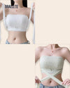 Brasier Sin Tirantes Modelador Con Encaje Camelia - ¡Compra 1 y Lleva 2! Blanco + Verde Brasier Sin Tirantes