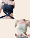 Brasier Sin Tirantes Modelador Con Encaje Camelia - ¡Compra 1 y Lleva 2! Negro + Verde Brasier Sin Tirantes