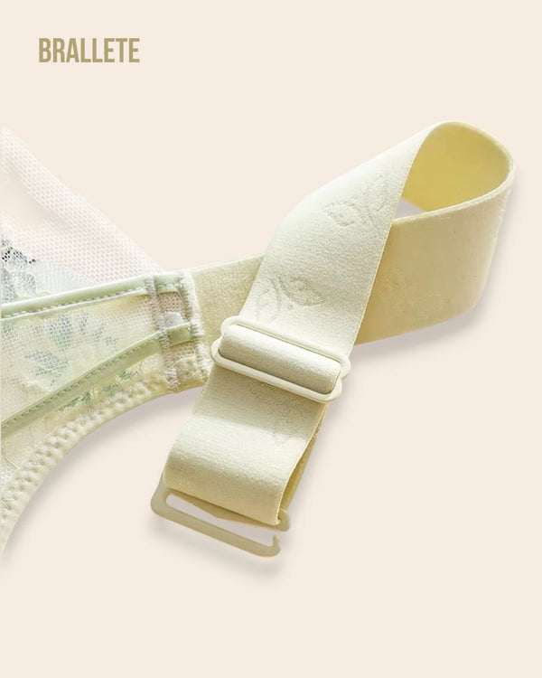 Brasier Longline Sin Varillas con Encaje y Copas Sin Relleno Azucena - Brallete Brasier Longline