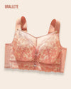 Brasier Longline De Encaje Sin Varillas Dalia - Brallete Naranja Brasier Longline