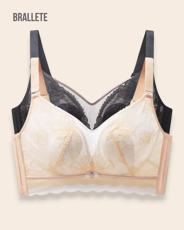 Brasier Bralette Sin Varillas Orquídea – Compre 1 y Lleve 2 Negro + Nude Brasier Bralette
