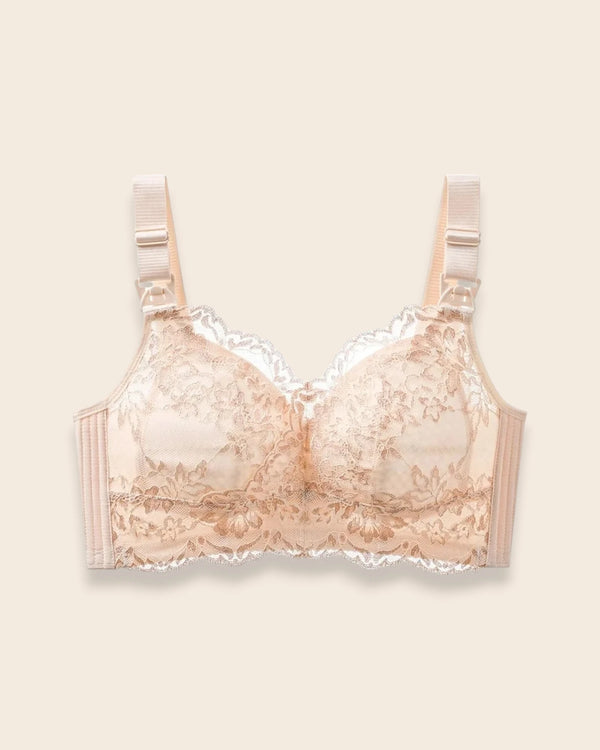 Brasier Longline Sin Varillas Soporte Alto Petunia - Brallete Nude Brasier Longline